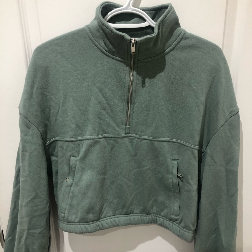 Cropped Quarter Zip